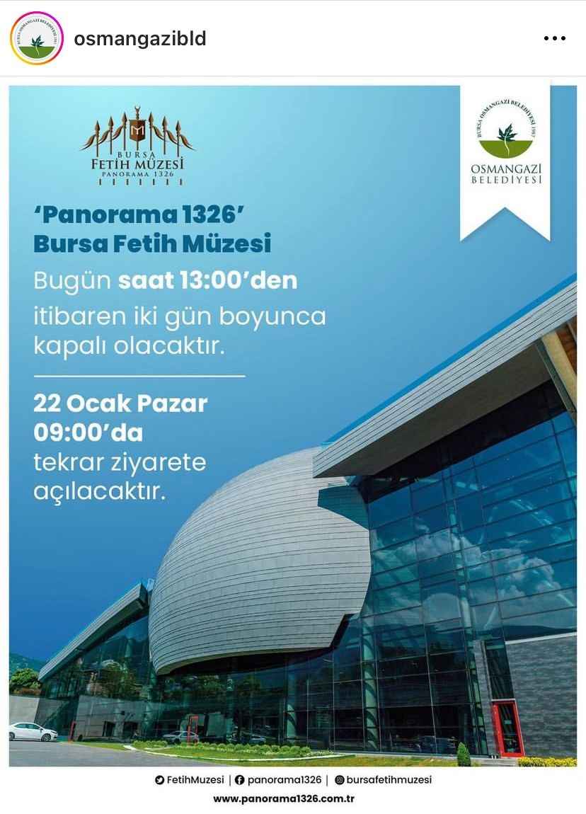 Bursa'da Panorama 1326 Bursa Fetih Müzesi Iki Gün Kapalı Olacak - Bursa ...